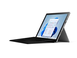 Microsoft - Surface Pro 7+ - 12.3” Touch Screen – Intel Core i5 – 8GB Memory – 128GB SSD with Black Type Cover (Latest Model) - Platinum