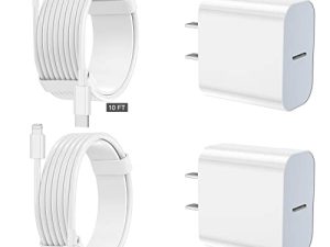 iPhone Fast Charger 4Pack [MFi Certified] 20W 2pcs Apple Type C Wall Charger Block with 6FT&10FT Long USB C to Lightning Cable Fast Charging Cord 2pcs for iPhone 14 13 12 11 Pro Max/SE 2022/ipad