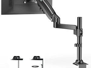 HUANUO Single Monitor Mount - Gas Spring Monitor Arm Fits 13-32'' Monitor