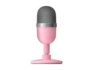 Razer Seiren Mini USB Condenser Microphone: for Streaming and Gaming on PC - Professional Recording Quality - Precise Supercardioid Pickup Pattern - Tilting Stand - Shock Resistant - Quartz Pink