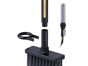 Hagibis Cleaning Soft Brush Charcoal Infused Bristles Keyboard Cleaner 5-in-1 Multi-Function Cleaning Tools Kit Corner Keycap Puller Remover Multi Brush for PC Laptop Airpods Pro Camera Lens (Black)