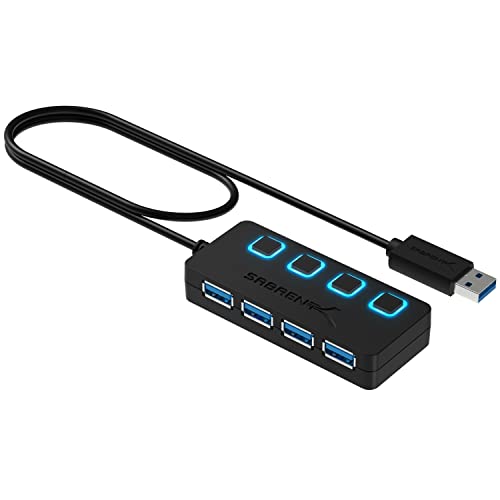 Sabrent 4-Port USB 3.0 Hub with Individual LED Power Switches (HB-UM43) Sabrent 4-Port USB 3.0 Hub with Individual LED Power Switches (HB-UM43)