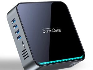 DreamQuest Mini PC Windows 11 Pro with Intel J4125 (Up to 2.7GHz) 8GB RAM/ 256GB SSD Mini Desktop Computer Support HDMI 4K@60Hz