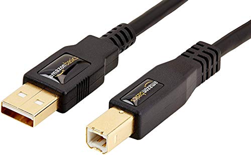 Amazon Basics USB 2.0 Printer Cable - A-Male to B-Male Cord - 6 Feet (1.8 Meters) Amazon Basics USB 2.0 Printer Cable - A-Male to B-Male Cord - 6 Feet (1.8 Meters)