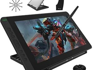 HUION Kamvas 13 Graphics Drawing Tablet with Screen Full Laminated Battery-free Pen 8192 Level Pressure Tilt 8 Hot Keys with Adjustable Stand