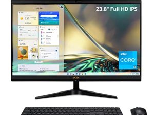 Acer Aspire C24-1700-UA91 AIO Desktop | 23.8" Full HD IPS Display | 12th Gen Intel Core i3-1215U | Intel UHD Graphics | 8GB DDR4 | 512GB NVMe M.2 SSD | Intel Wireless Wi-Fi 6 | Windows 11 Home