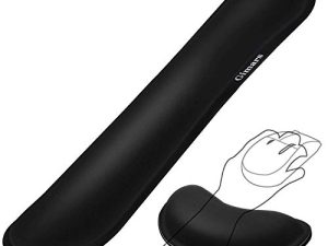 Gimars Upgrade Enlarge Gel Memory Foam Set Keyboard Wrist Rest Pad