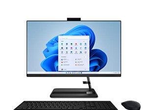 Lenovo IdeaCentre AIO 3-2022 - All-in-One Desktop - 24" FHD - HD Camera - Win 11-8GB Memory - 1TB + 256GB Storage - AMD Ryzen 3 5425U - Black - Mouse & Keyboard Included
