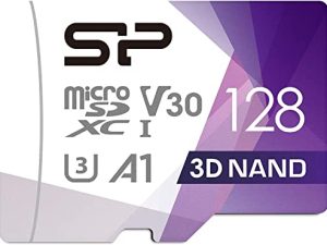 Silicon Power 128GB Micro SD Card U3 SDXC Up to 100MB/s High Speed Memory Card with Adapter for Cams