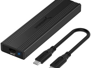 SABRENT USB 3.2 Type-C Tool-Free Enclosure for M.2 PCIe NVMe and SATA SSDs (EC-SNVE)