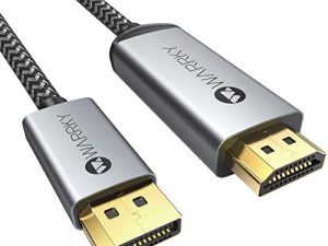 Warrky 4K DisplayPort to HDMI Cable Adapter 6FT