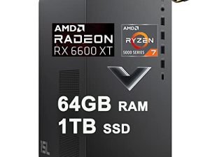 HP Victus 15L Gaming Desktop Computer AMD Octa-Core Ryzen 7 5700G Processor (Beats i7-10700) 64GB RAM 1TB SSD AMD Radeon RX 6600XT 8GB Graphic (>NVIDIA RTX 3060) USB-C DiplayPort Win11 + HDMI Cable