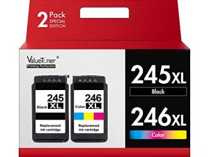 Valuetoner Ink Cartridges Replacement for Canon Ink Cartridges 245 and 246 Pg-245Xl Cl-246Xl PG-243 CL-244 Compatible with TR4520 MX492 MX490 MG2420 MG2520 MG2522 MG2920 MG2922 MG3022 MG3029 (2-Pack)