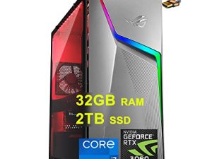 ASUS ROG Strix G10CE Gaming Desktop Computer 11th Generation Intel Octa-Core i7-11700 32GB RAM 2TB SSD NVIDIA Geforce RTX 3060 12GB Graphic DisplayPort Aura Sync Lighting Win11 Gray + HDMI Cable