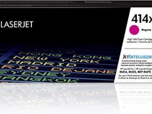 Original HP 414X Magenta High-yield Toner Cartridge | Works with HP Color LaserJet Enterprise M455dn