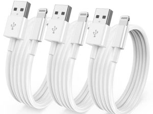 3 Pack [ Apple MFi Certified ] iPhone Charger 6ft