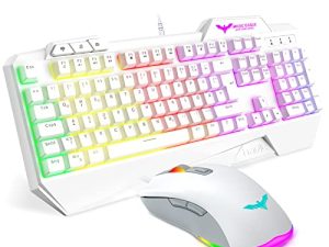 havit Keyboard Rainbow Backlit Wired Gaming Keyboard Mouse Combo