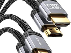 8K HDMI Cables 2.1 6FT 2-Pack，JSAUX 48Gbps 8K & 4K Ultra High Speed Cords(8K@60Hz 7680x4320