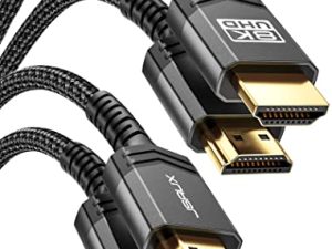 HDMI 2.1 Cables 8K 6FT 2-Pack，JSAUX 48Gbps 8K & 4K Ultra High Speed Cords(8K@60Hz 7680x4320
