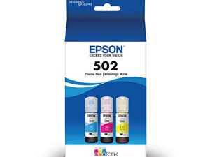 EPSON T502 EcoTank Ink Ultra-high Capacity Bottle Color Combo Pack (T502520-S) for select Epson EcoTank Printers