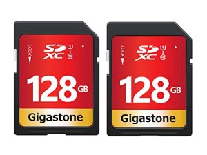 Gigastone 128GB 2-Pack SD Card UHS-I U1 Class 10 SDXC Memory Card High Speed Full HD Video Canon Nikon Sony Pentax Kodak Olympus Panasonic Digital Camera