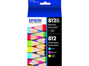 EPSON T812 DURABrite Ultra Ink High Capacity Black & Standard Color Cartridge Combo Pack (T812XL-BCS) for select Epson WorkForce Pro Printers