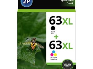 63XL Ink Cartridges Black Color Combo Pack for HP