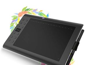 GAOMON M106K PRO 10 x 6.25 Graphics Drawing Tablet with 8192 Levels Tilt Supported Battery-Free Stylus and 12 Hot Keys for Windows/mac/Android OS