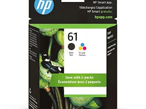 Original HP 61 Black/Tri-color Ink (2 Count - pack) | Works with DeskJet 1000
