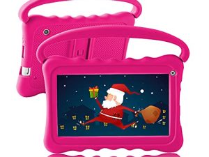 Kids Tablet 7 Toddler Tablet for Kids Edition Tablet for Toddlers 32GB with WiFi Dual Camera googple Plays Netflix YouTube Children’s Tablets Android 10 Parental Control Shockproof Case (Rose Red)