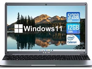 SGIN Laptop 15.6 Inch 12GB DDR4 512GB SSD