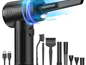 Compressed-air-dusters-electric-duster-100000RPM- air Blower for Computer - No Compressed air can - Replace Canned air dusters -Keyboard Cleaner - pc air dusters - Compressed air Electric 7600mAh