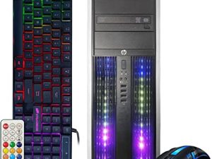 HP Elite 8200 Mini-Tower Workstation - Core i7 upto 3.8GHZNew 250GB SSD + 2TB HDD - 16GB RAM - WIFI - 1GB Video Card w/ HDMI - DVD-ROM - Windows 10 Pro 64-Bit - (Renewed)