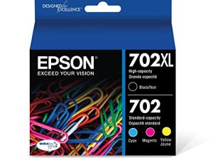 EPSON T702 DURABrite Ultra Ink High Capacity Black & Standard Color Cartridge Combo Pack (T702XL-BCS) for select Epson WorkForce Pro Printers