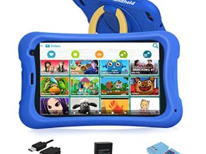 Kids Tablet 7 inch Android Tablet for Kids with WiFi Dual Camera Toddler Tablet for Kids 2+32GB Android 12 Go Edition 3000mAh with Kidoz Pre-Installed Parental Control Google Play YouTube