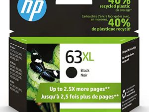 Original HP 63XL Black High-yield Ink Cartridge | Works with HP DeskJet 1112