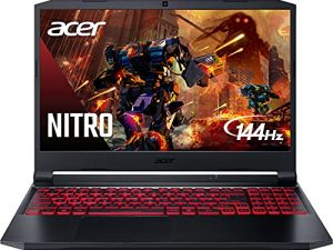 Acer Nitro 5 AN515-55 Gaming Laptop Intel Core i5-10300H NVIDIA GeForce RTX 3050 Laptop GPU 15.6in FHD 144Hz IPS Display 8GB DDR4 256GB NVMe SSD Intel Wi-Fi 6 Backlit Keyboard Win 11 (Renewed)