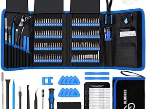 STREBITO Screwdriver Sets 142-Piece Electronics Precision Screwdriver with 120 Bits Magnetic Repair Tool Kit for iPhone